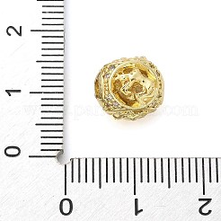 Perline zirconi micro pave  in ottone&nbsp;KK-Z095-04G-02