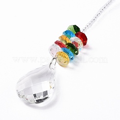 Decorazione a sospensione con decorazione a sospensione a parete con perline di cristallo a goccia&nbsp;HJEW-G019-01E