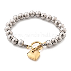 Stretch-Armbänder mit Perlen aus Edelstahl 304 für Damen&nbsp;BJEW-C089-06GP