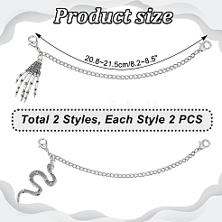 4 Stück 2 Stile Eisen gedrehte Ketten Panzerketten&nbsp;FIND-PH01460