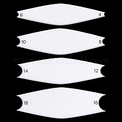 4 Stück 4 Stile Acryl-Ton-Klemmbrett&nbsp;DIY-FG0008-20