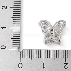 Messing-Micro-Pavé-Anhänger mit klarem Zirkonia&nbsp;KK-C086-02P