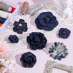 14 Stück 7 Stile Denim-Stoff-Ornament-Zubehör&nbsp;DIY-HY0002-60B