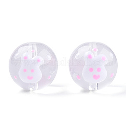 Transparentes Glas mit Emailleperlen&nbsp;LAMP-T011-28B