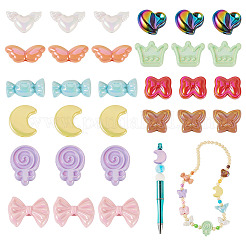 50 Stück 10 Stile UV-Beschichtung undurchsichtige Acrylperlen-Sets&nbsp;OACR-TA0003-94
