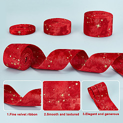 Cintas de franela con estampado de estrellas doradas de doble cara de 6 m y 3 estilos para manualidades de costura&nbsp;OCOR-GO0001-13A