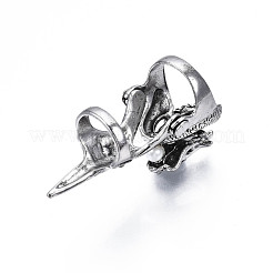 Vollfingerring aus Drachenrüstungslegierung mit Strass&nbsp;RJEW-T009-21AS
