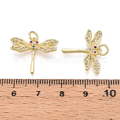 Pendentifs avec zircon cubiques à micro-pavés en laiton&nbsp;KK-N257-19G