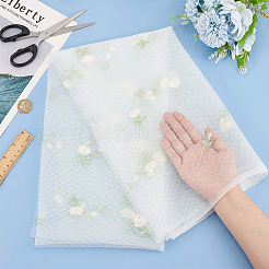 Polyester-Netzstoff mit Blumenmuster&nbsp;SENE-WH0003-45B