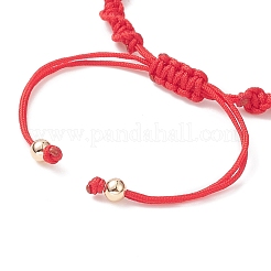 Fabricación de pulseras de eslabones de hilo de nailon trenzado ajustable&nbsp;AJEW-JB01158