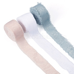 3 rouleau de ruban à franges effiloché en polyester 3 couleurs&nbsp;OCOR-TA0003-81B