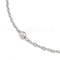 Bracciale con catene satellitari in acciaio inossidabile 304 per donna&nbsp;BJEW-E111-08P-A