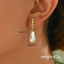 Elegantes pendientes colgantes de latón&nbsp;KS8037-3