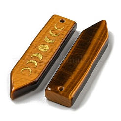 Natürliche Tigerauge Mondphasenanhänger&nbsp;G-C145-01A
