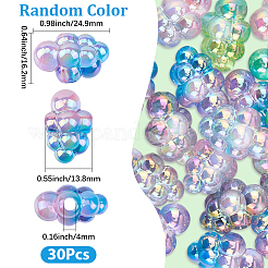 30 Stück transparente europäische Acrylperlen&nbsp;OACR-SC0002-72