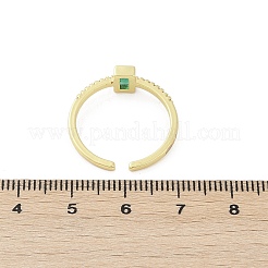 Micro allanar anillos de latón manguito de óxido de circonio cúbico&nbsp;RJEW-S400-16B-G