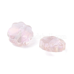 Cuentas de vidrio transparente electrochapa&nbsp;GLAA-D016-15F