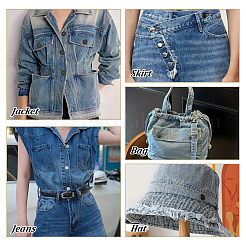112 Set mit 8 stilvollen Messing-Knopfnadeln für Jeans&nbsp;BUTT-GA0001-41