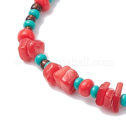 Bracelets en coquillages d'eau douce naturels et perles de verre pour femmes&nbsp;BJEW-MZ00258