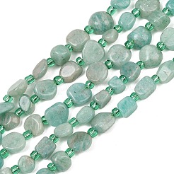 Fili di perline amazonite naturale&nbsp;GG-CBA3A44-C08-01