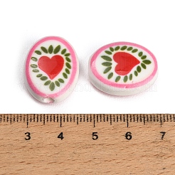 Perles de porcelaine à la main imprimés&nbsp;PR-CBAB520-01C