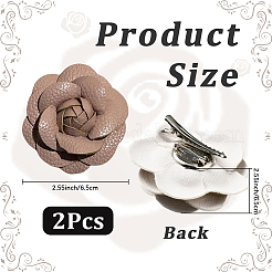 Clips de boucle de chaussure en similicuir avec clip en fer&nbsp;FIND-CL0001-92A