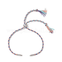 Confection de bracelets coulissants en macramé avec cordon de coton&nbsp;AJEW-JB01536-02