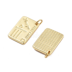 Pendentifs de cartes postales en laiton&nbsp;KK-Q006-08G