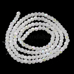 Abalorios de vidrio jade de imitación hebras&nbsp;EGLA-A035-J3mm-L05