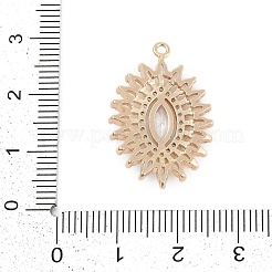 Kubisch Zirkonia aus Messing mit Mikropavé und Glasanhängern&nbsp;KK-Q026-11G