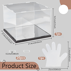 Vitrine für Minifiguren aus transparentem Kunststoff&nbsp;ODIS-WH0043-129B