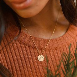 Collares colgantes de flor de nacimiento de latón para mujer&nbsp;FS-WG9FD20-35