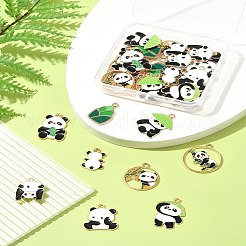 36 pz 9 stili panda tema ciondoli in lega smaltata&nbsp;ENAM-FS0002-31