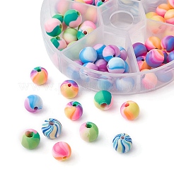 90 Stück 6 Farben handgefertigte Polymer Clay Perlen&nbsp;CLAY-YW0001-80