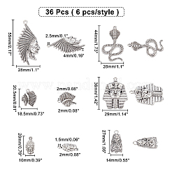 36pcs 6 pendentifs en alliage de style tibétain&nbsp;FIND-AR0001-37