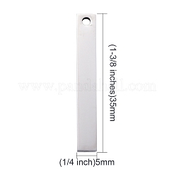 Pendentifs gravés sur quatre côtés en acier inoxydable 304 résistant au ternissement&nbsp;STAS-I140-30A-S