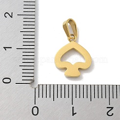 Pendentifs en acier inoxydable 304 avec micro-pavé de zircone cubique et placage ionique (IP)&nbsp;STAS-Z107-04G-05