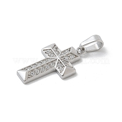 Pendentifs en acier inoxydable 304 micro pavés de zircones cubiques&nbsp;STAS-Z107-08P-15