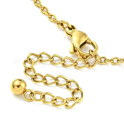 Placcatura sotto vuoto pvd estate spiaggia 304 catene in acciaio inox cavi bracciali con ciondoli a forma di conchiglia&nbsp;BJEW-P334-06G