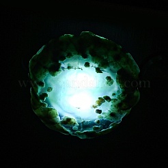 Decorazione con luce notturna USB a fetta di agata naturale tinta e riscaldata&nbsp;G-Q170-10C