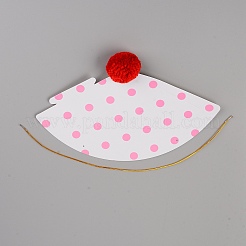 Sombreros de fiesta de pompon de papel&nbsp;AJEW-WH0223-07C