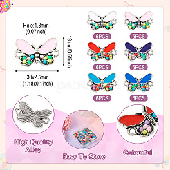 36 piezas 6 colores aleación esmalte conector encantos&nbsp;ENAM-TA0001-97
