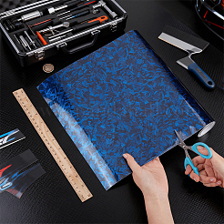 Film d'emballage en vinyle autocollant en fibre de voiture en PVC&nbsp;DIY-WH0061-064B