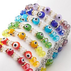Ensemble de bracelets à maillons en alliage d'argent antique&nbsp;BJEW-JB08883