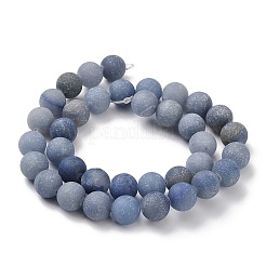 Gefärbte und erhitzte natürliche blaue Aventurinperlenstränge&nbsp;G-J376-31-10mm
