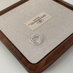 925 Sterlingsilber-Fingerring mit dreifachem Criss-Cross-Muster für Damen&nbsp;RJEW-M164-04