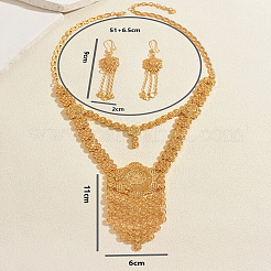 Set di orecchini e collane da donna con nappe a forma di fiore cavo in lega.&nbsp;DN3783