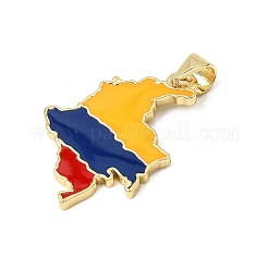 Pendentifs d'émail en laiton &nbsp;KK-CBACA9B-05G