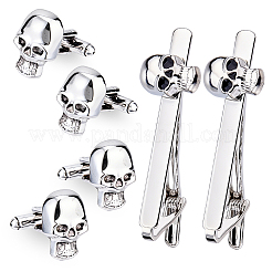 Ensembles de boutons de manchette et de pinces à cravate en alliage&nbsp;AJEW-WH0886-09A