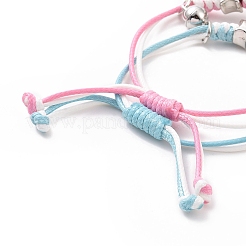 2 pz 2 perline luminose di colore e set di braccialetti con ciondoli smaltati in lega&nbsp;VALE-PW0001-028A
